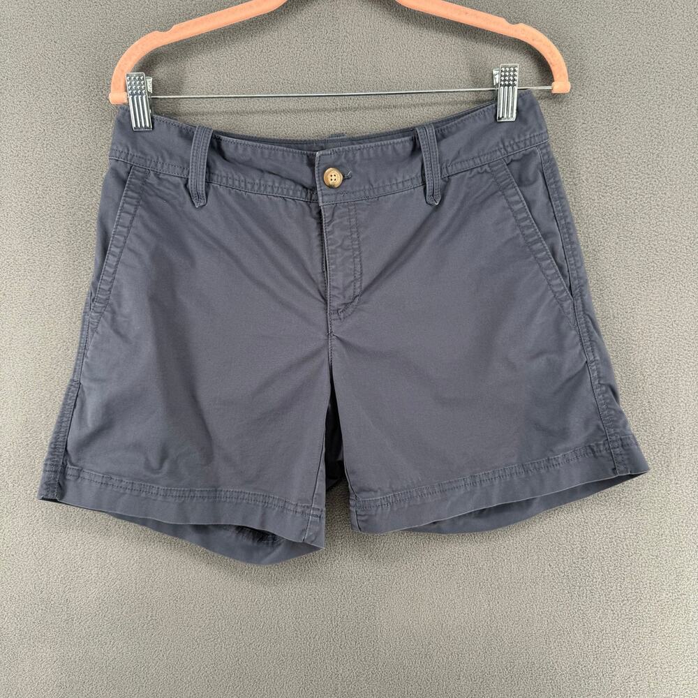 Eddie Bauer Shorts Womens 6 Blue Outdoor Hiking Pockets Cotton‎ Blend Neutral